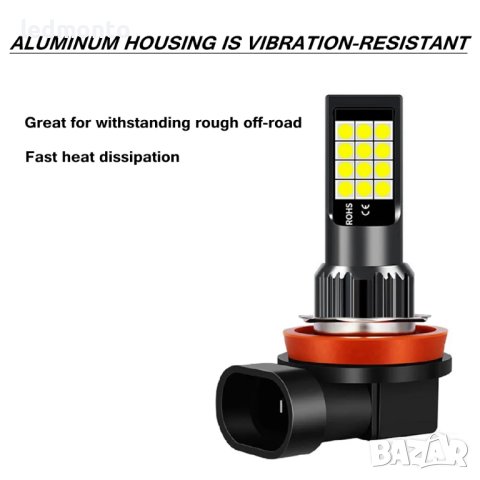 H11 LED Крушки за халогенни Фарове халогени H11, H8, H9 - Подобрена Видимост при Мъгла, снимка 2 - Аксесоари и консумативи - 42764848