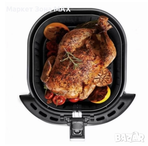 Фритюрник AirFryer Voltz, 1500W, 5л., Горещ въздух, Таймер, до 200°C, Черен - Гаранция 24 месеца , снимка 3 - Фритюрници - 52934403