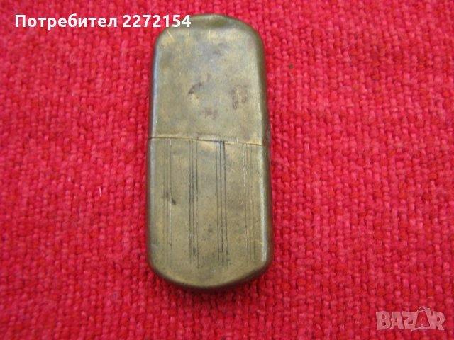Бронзова бензинова запалка депозе, снимка 1 - Антикварни и старинни предмети - 30159754