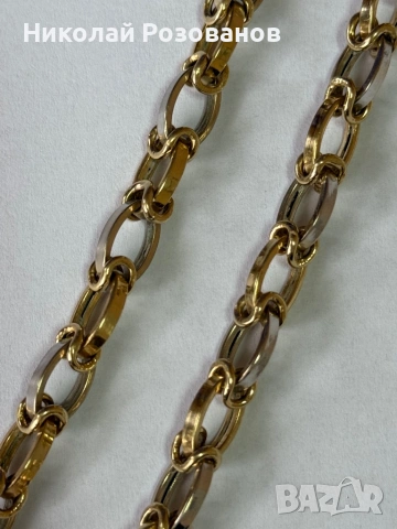 Мъжки златен ланец, снимка 2 - Колиета, медальони, синджири - 54276635