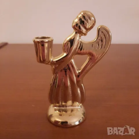 Малък месингов Шведски свещник, снимка 1