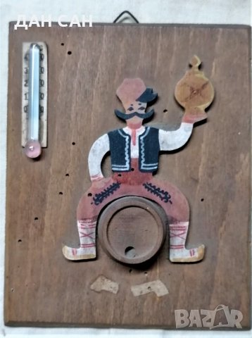 стар термометър Етно Фолк дърво, снимка 1