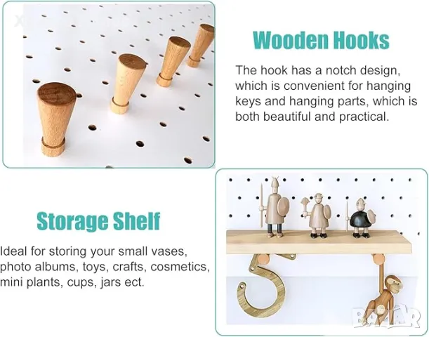 Рафт за стена детска стая Стенен рафт Органайзер Мече, снимка 5 - Други - 49478434