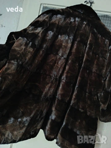 Дизайнерско палто епилирана норка размер L/XL , снимка 6 - Палта, манта - 50822449