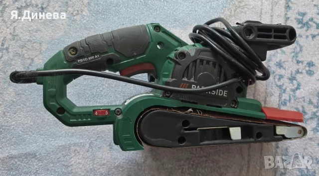 Лентов шлайф Parkside 600w, снимка 2 - Шлайфмашини - 56545774