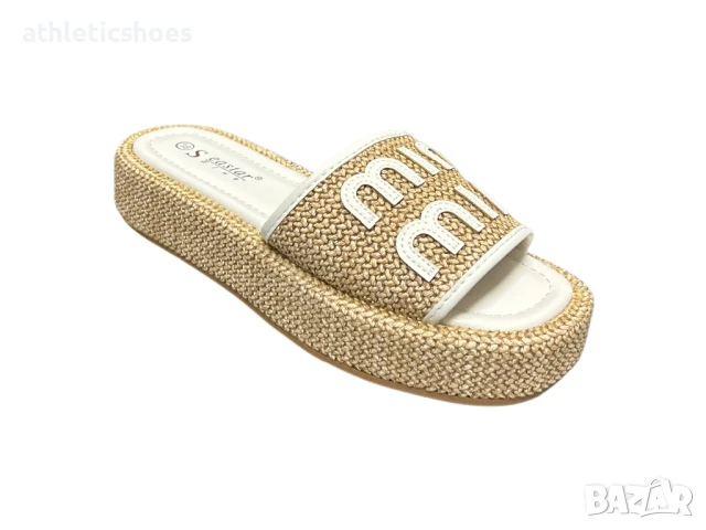 Дамски чехли на платформа , снимка 2 - Чехли - 50780315