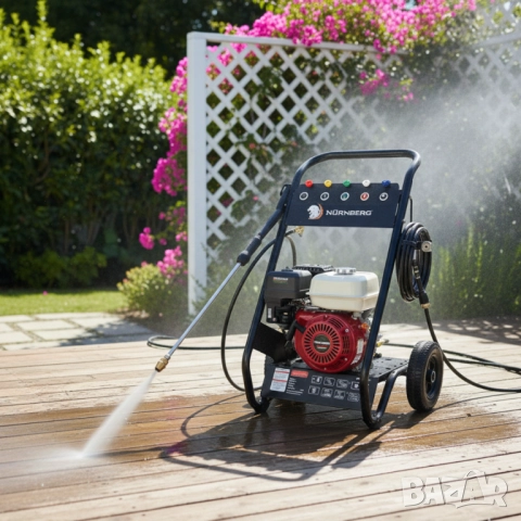 Бензинова водоструйка Nürnberg 7.0 HP – 3000 PSI мощ за безкомпромисно почистване