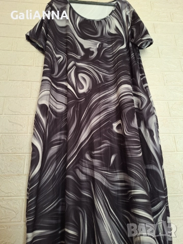 НОВА ДЪЛГА РОКЛЯ ЕФЕКТЕН ДЕСЕН 3XL-4XL, снимка 5 - Рокли - 51637469