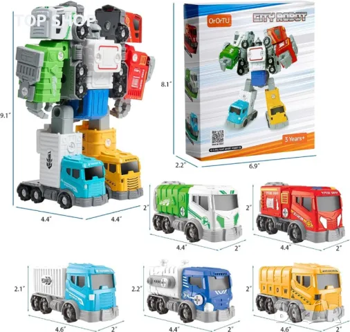 5 в 1 Играчки за трансформиране, коли за деца