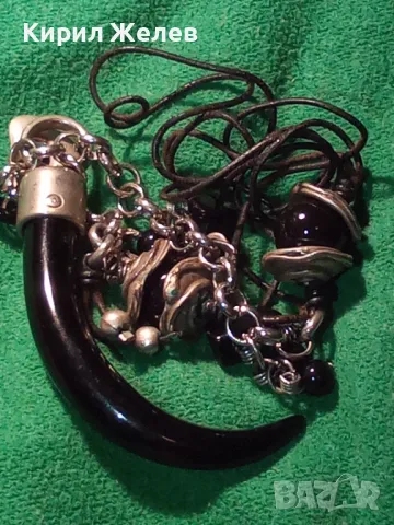 ЕФЕКТНА ПОСРЕБРЕНА ХЕНД - МЕЙД ОГЪРЛИЦА ФЕШЪН АРТ КОЛИЕ 47354, снимка 10 - Колиета, медальони, синджири - 47219593