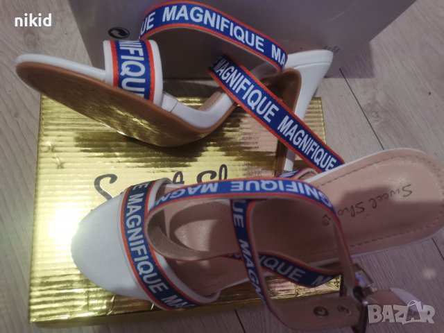 Дамски официални и ежедневни обувки сандали висок ток с каишки, снимка 2 - Сандали - 37624919