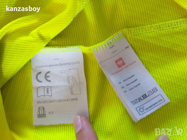 engelbert strauss warnschutz funktions longsleeve - мъжка работна блуза КАТО НОВА 3ХЛ, снимка 9 - Блузи - 40061335