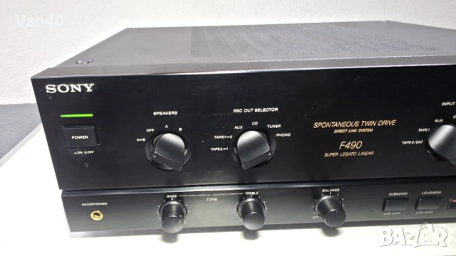Усилвател Sony F490, снимка 3 - Ресийвъри, усилватели, смесителни пултове - 54121787