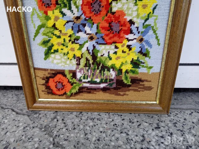 ЛЯТНА ЦЕНА  Гоблен Цветя Внос от Холандия, снимка 2 - Гоблени - 48366807