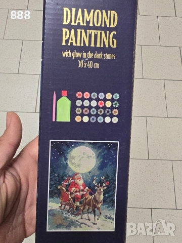 рисуване с мъниста Дядо Коледа , снимка 2 - Рисуване и оцветяване - 52769460