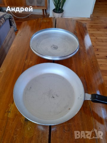 Стар алуминиев тиган #3, снимка 3 - Антикварни и старинни предмети - 32125502