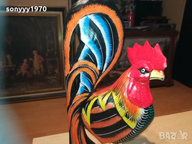 Петел от дърво-ЦВЕТЕН ръчна изработка 3112201848, снимка 5 - Колекции - 31268586
