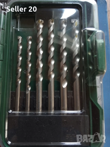 15 свредла бургии за бетон камък 15 броя в кутия размер от 3 до 10 мм, снимка 2 - Други инструменти - 51951643
