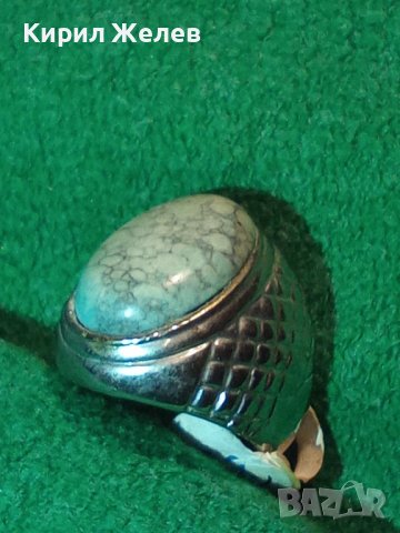 ТЮРКОАЗЕН ПОСРЕБРЕН МОДЕН АРТ НОВ ПРЪСТЕН 26626, снимка 12 - Пръстени - 36417871