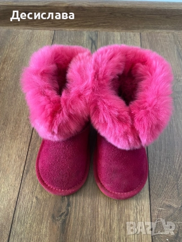 Цикламени пухени боти, снимка 2 - Детски боти и ботуши - 51497657