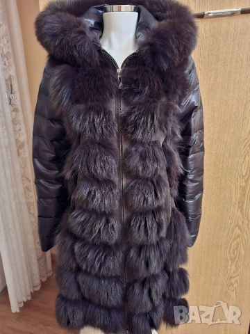 Палто естествева кожа и лисица , снимка 8 - Якета - 42499983