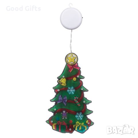 LED Светеща Коледна декоративна фигурка Елха, 25cm, снимка 3 - Декорация за дома - 42703896