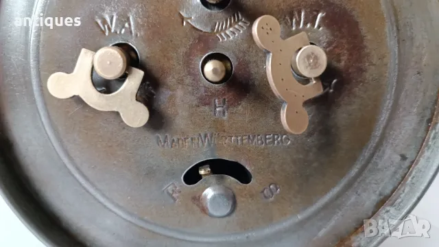 Стар немски часовник / будилник - Kienzle Uhren - 1930 год., снимка 7 - Антикварни и старинни предмети - 49843844