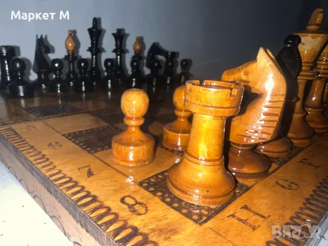 Шах с дървени фигури, снимка 3 - Други спортове - 55734393