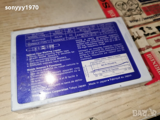 HITACHI DL 60-ORIGINAL TAPE-MADE IN JAPAN 1312252202, снимка 4 - Аудио касети - 52777581