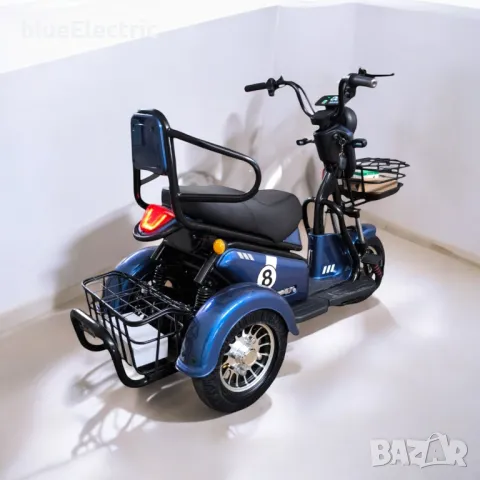 Двуместна електрическа триколка blueElectric Pudding 1800W | 48V | 23Ah | BLUE, снимка 3 - Мотоциклети и мототехника - 49745638