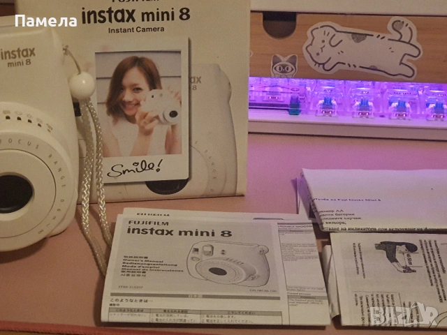 Fujifilm Instax mini 8 Instant Camera - White, снимка 4 - Фотоапарати - 53192411