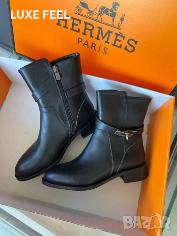 HERMES 💎Дамски Боти , снимка 3 - Дамски боти - 53287690