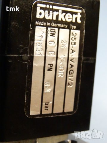 Магнет-вентил Burkert VAG 1/2, снимка 5 - Резервни части за машини - 29137225