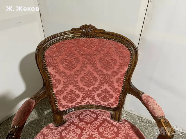 ⚜️Елегантно ретро кресло⚜️, снимка 5 - Дивани и мека мебел - 56538856