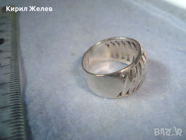 СТИЛЕН СРЕБЪРЕН АРТ ПРЪСТЕН СРЕБРО 925 АЖУРНА РЪЧНА МАЙСТОРСКА ИЗРАБОТКА 32639, снимка 12 - Пръстени - 38374149