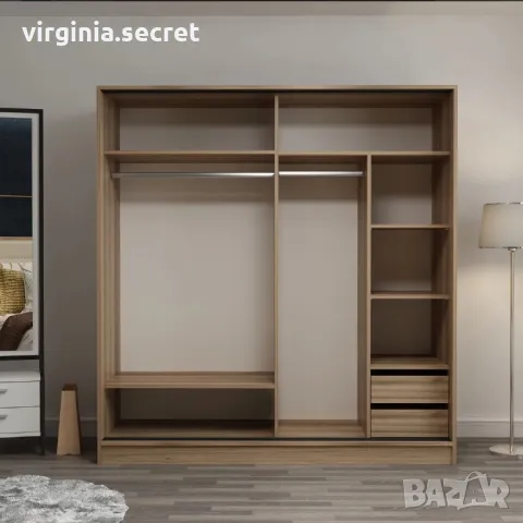 Модерен гардероб с плъзгащи врати , снимка 5 - Гардероби - 49859600