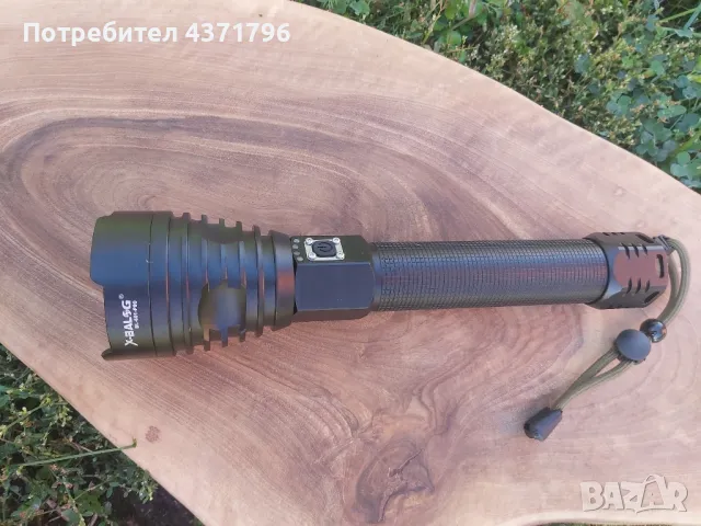 Супер мощен LED фенер P90 голям до 1000м,акумулаторни батерии,USB, снимка 3 - Екипировка - 49204067