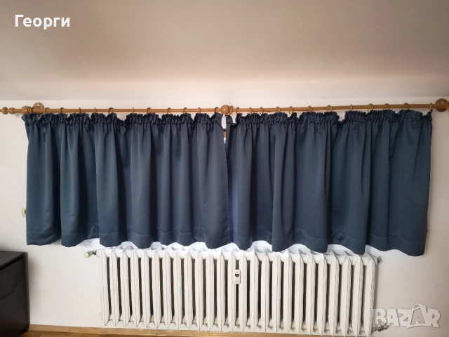 Затъмняващи тъмно сини пердета, снимка 4 - Пердета и завеси - 51987758
