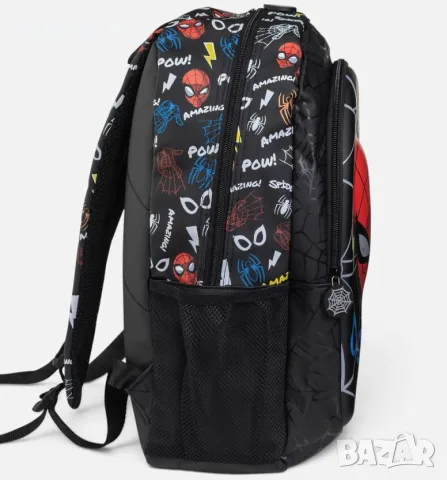 Ученическа раница Spiderman черна 31x18x41 см, снимка 2 - Раници - 55958508