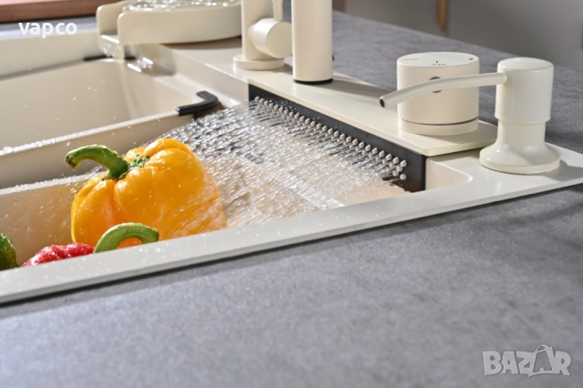 60см Бежова мултифункционална кухненска мивка , снимка 7 - Мивки - 52127816