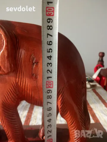 Стилна статуетка на азиатски слон.Дърворезба., снимка 8 - Колекции - 47599273