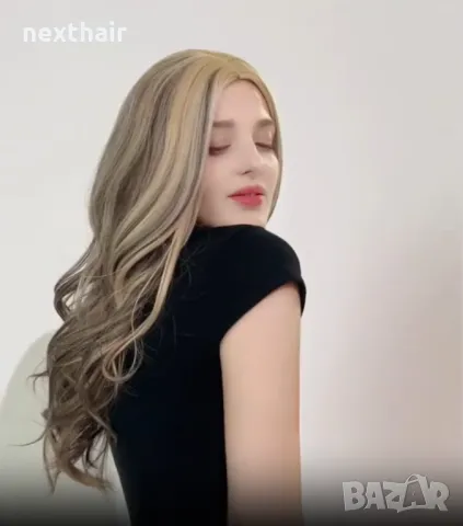 Омбре перука на кичури в съчетавание на русо и кафяво, снимка 8 - Аксесоари за коса - 45447379