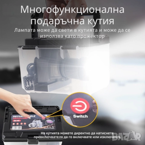 Челник за глава с интелигентно управление с движение и LED дисплей HX-915S, снимка 4 - Други стоки за дома - 51948561