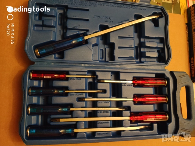 KINCROME 8броя ударни качествени отвертки кутия, снимка 2 - Отвертки - 52855804