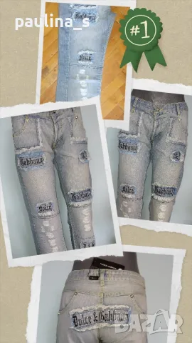 Два различни броя / Дизайнерски дънки "Dolce & Gabbana" / 40EU / 30 - 31, снимка 2 - Дънки - 29633512