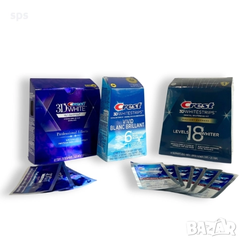 Избелващи ленти CREST 3D Whitestrips Professional Effects - Оригинални американски, снимка 6 - Комплекти и лотове - 52240870