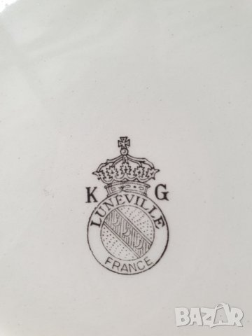 Френски порцеланов рибен сервиз за хранене LUNEVILLE, снимка 3 - Сервизи - 40532058