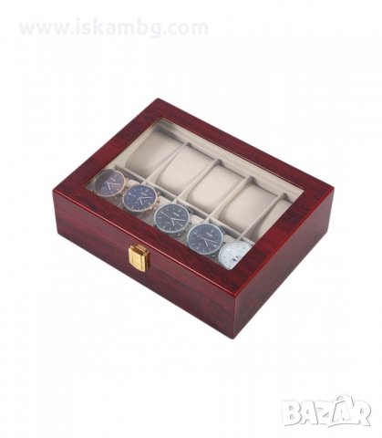 ЛУКСОЗНА ДЪРВЕНА КУТИЯ ЗА ЧАСОВНИЦИ ЗА 10 БР. - код 2171, снимка 4 - Други - 33948040