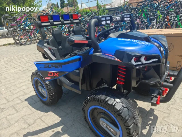 X двуместен акумулаторен джип BEAST 4x4 син, снимка 4 - Детски велосипеди, триколки и коли - 55991079