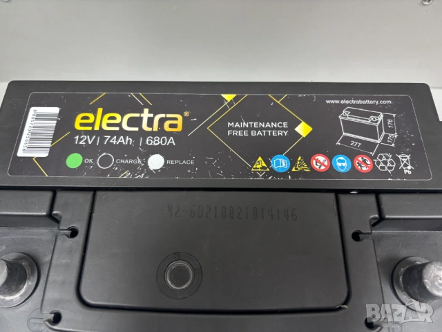 Акумулатор Electra 12V 74Ah 680A, снимка 3 - Аксесоари и консумативи - 54023200